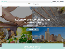 Tablet Screenshot of kolendachiropractic.com